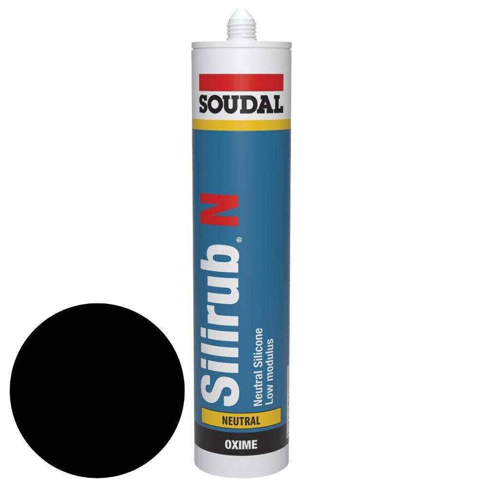 Soudal Silirub N Low Modulus Silicone 300ml Black