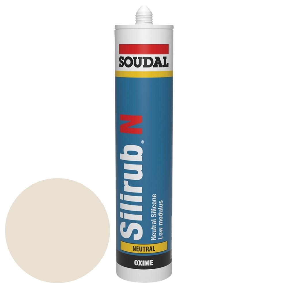 Soudal Silirub N Low Modulus Silicone 300ml Cream 9001