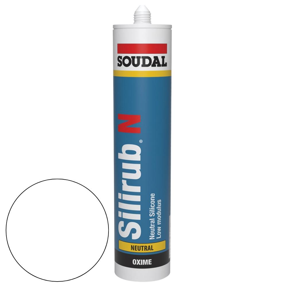 Soudal Silirub N Low Modulus Silicone 300ml White