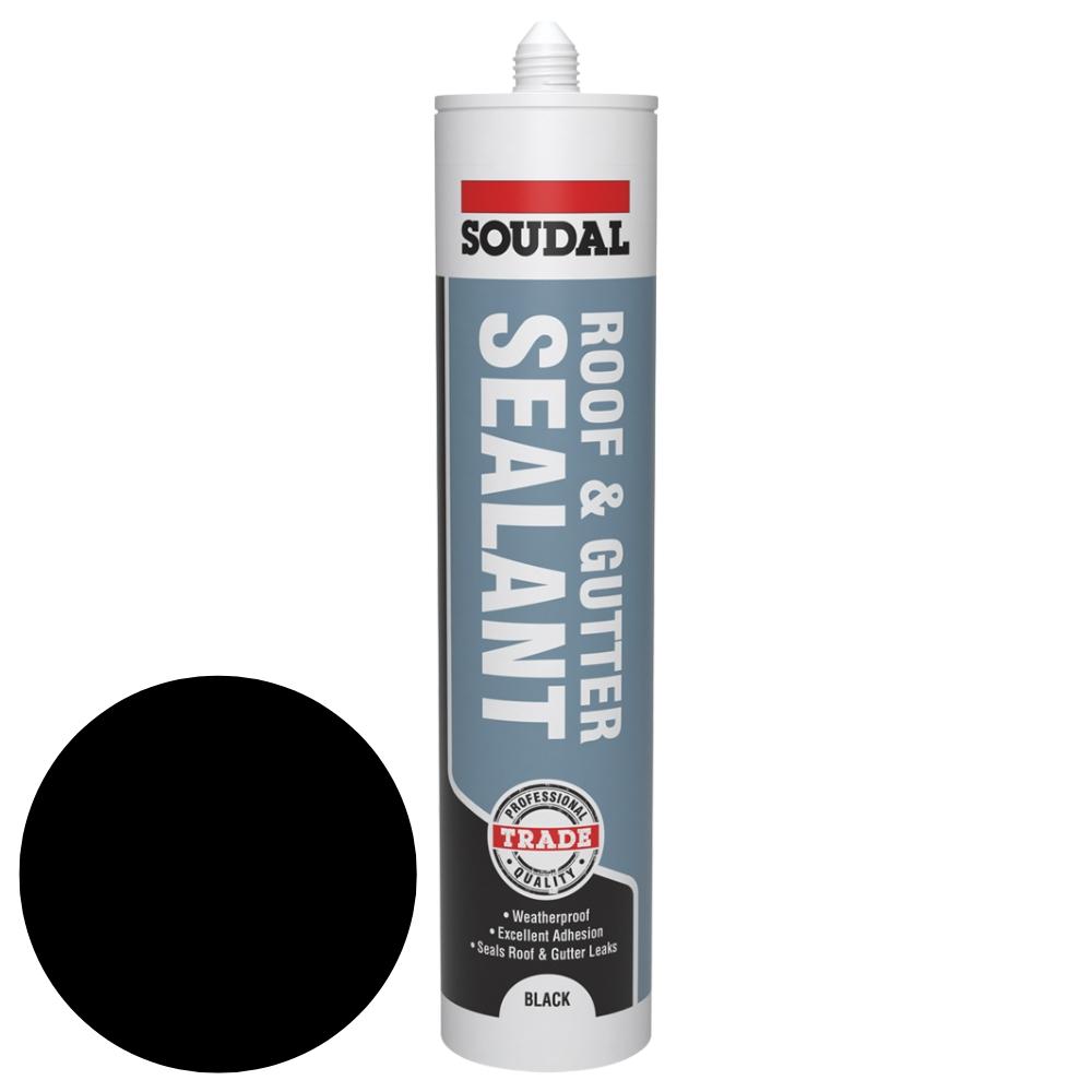 Soudal Roof & Gutter Sealant 290ml Black