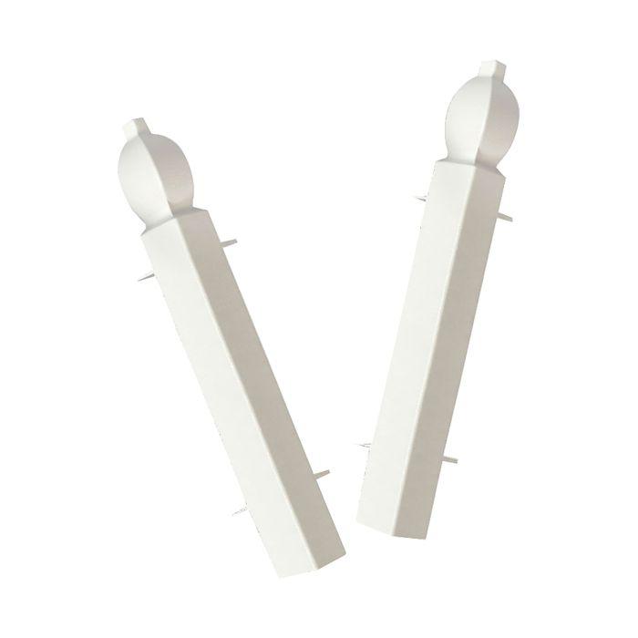 90° x 150mm Ogee External Corner Kit White Satin (Pk 2)