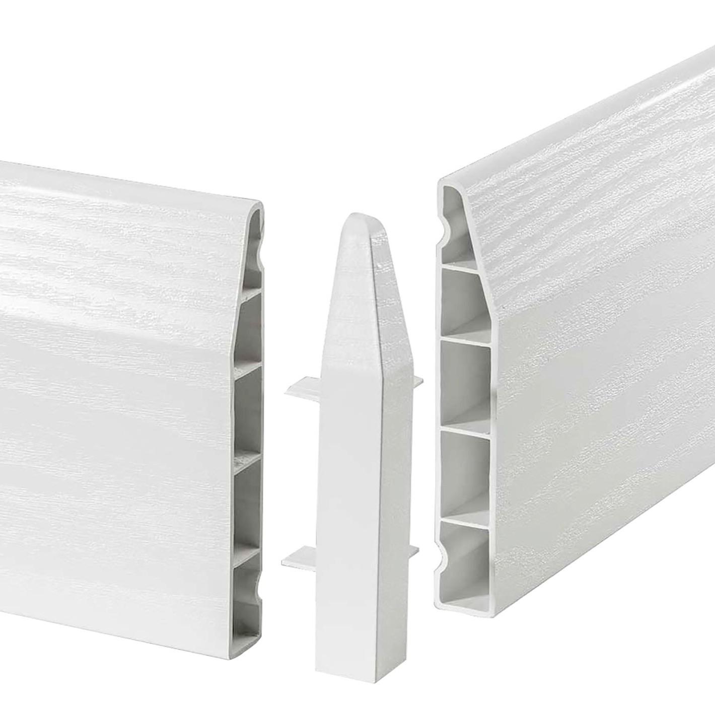 90° x 100mm Chamfered External Corner Kit White Satin (Pk 2)