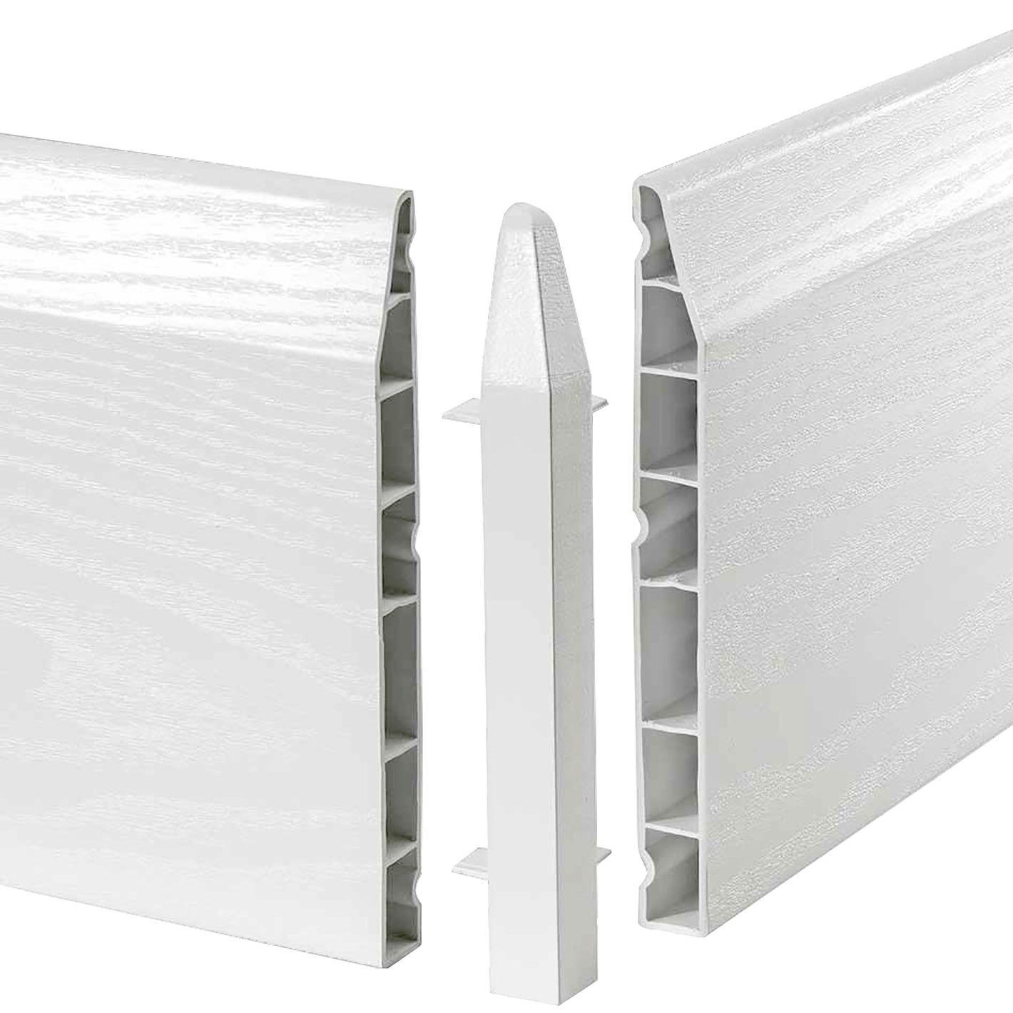90° x 150mm Chamfered External Corner Kit White Satin (Pk 2)