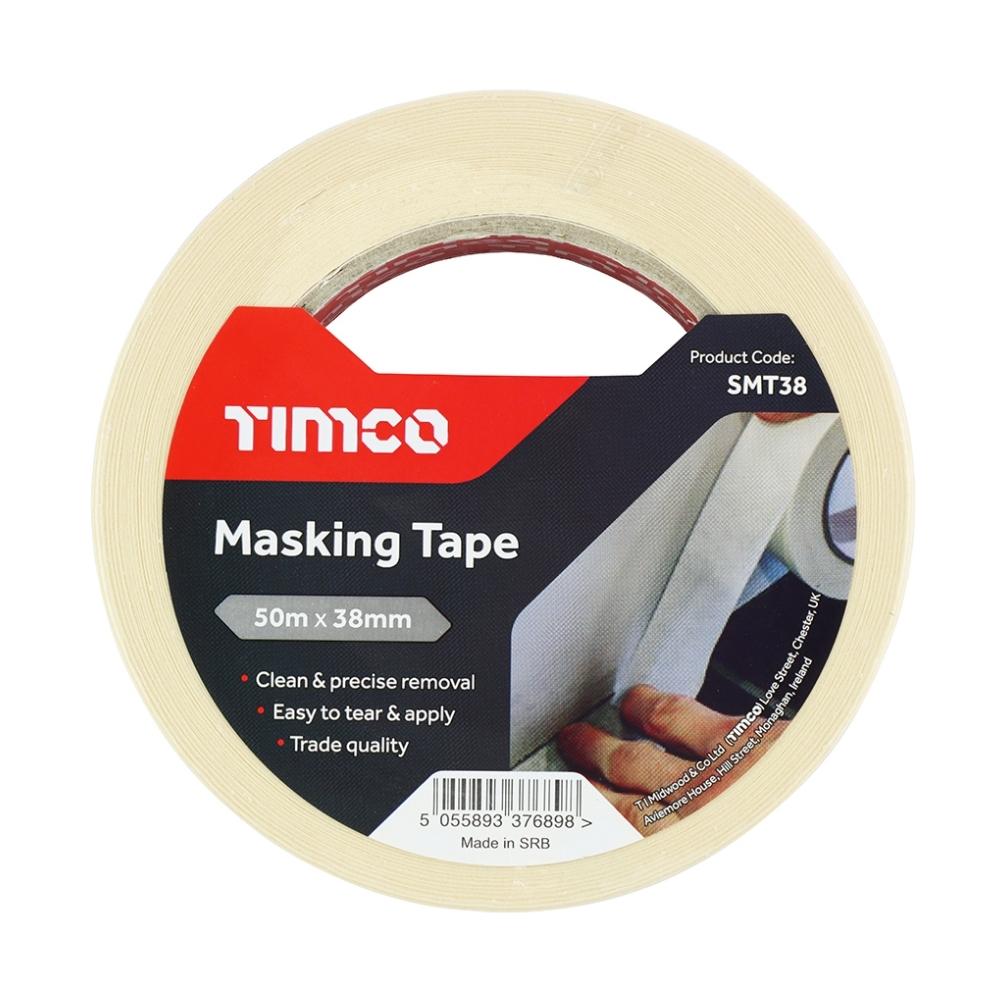 Timco Masking Tape Cream 50m x 38mm