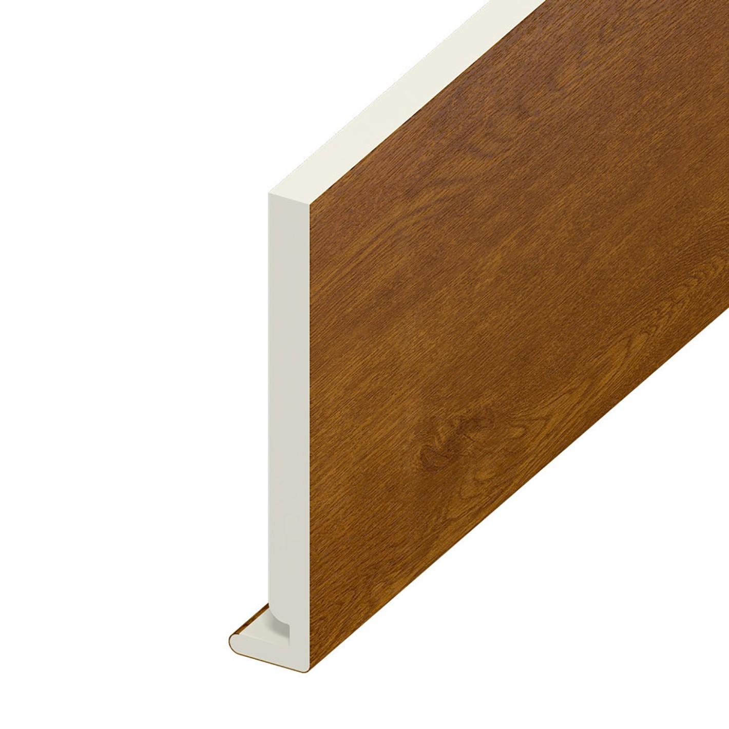 150mm x 16mm Square Fascia x 5m Golden Oak