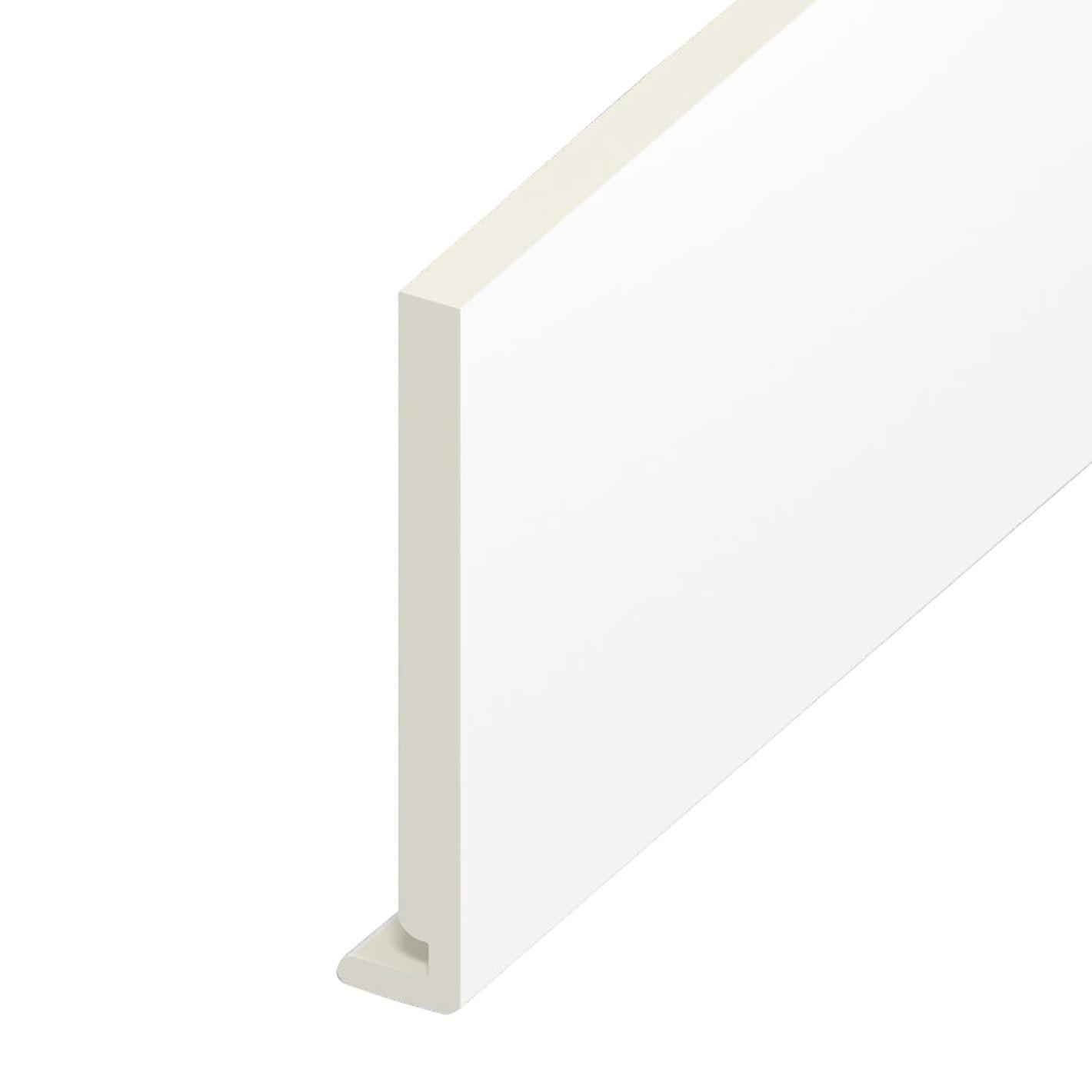 150mm x 16mm Square Fascia x 5m White
