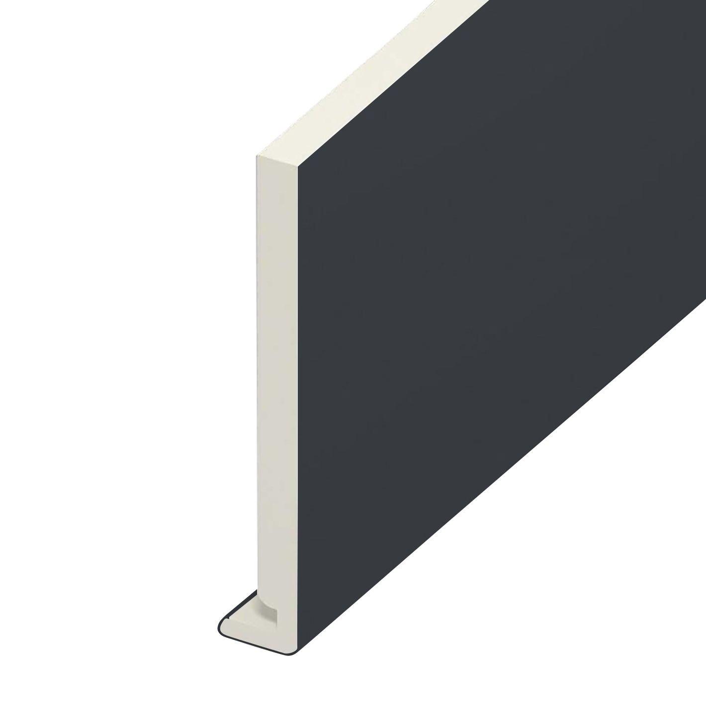 175mm x 16mm Square Fascia x 5m Anthracite Smooth