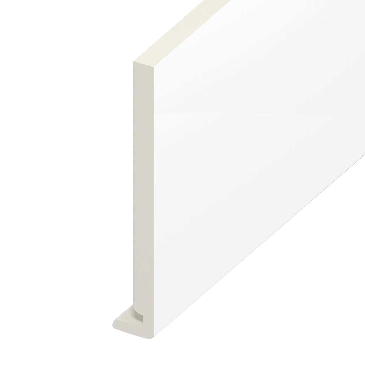 200mm x 16mm Square Fascia x 5m White