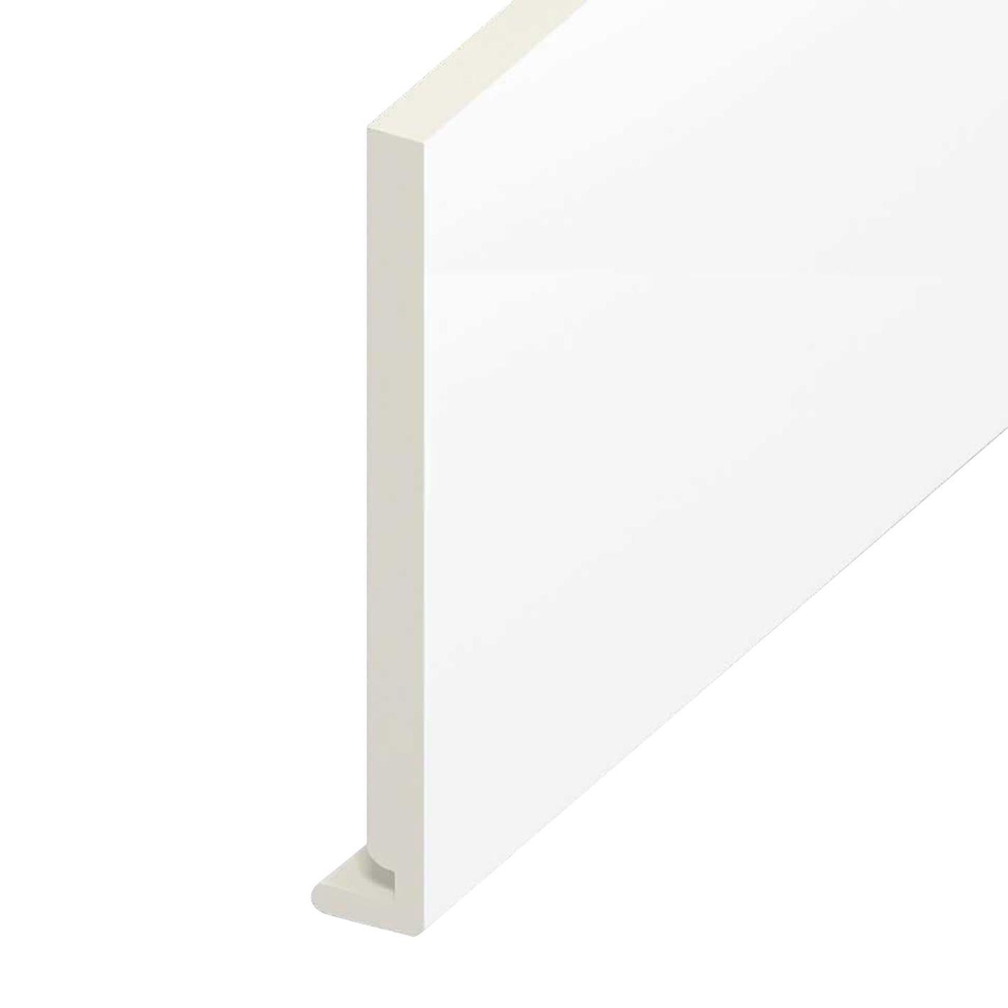 225mm x 16mm Square Fascia x 5m White