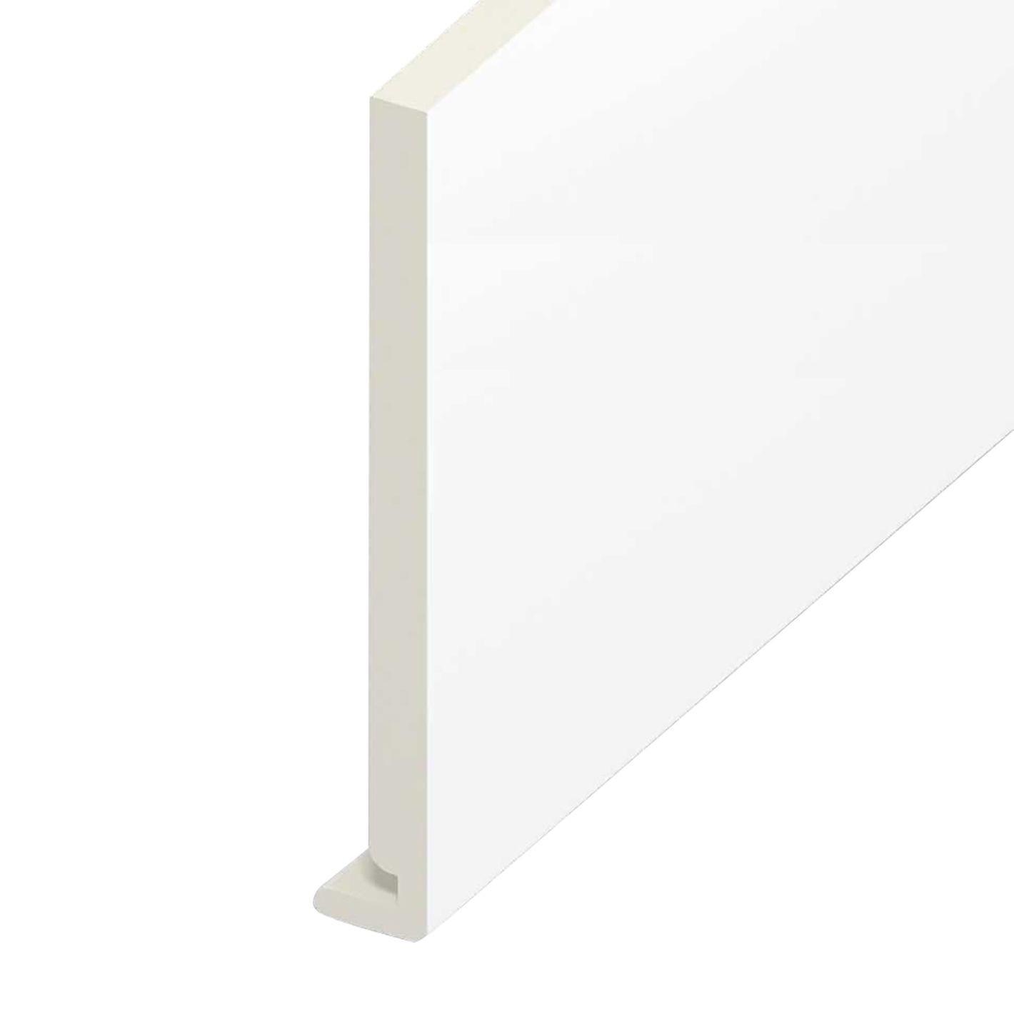 250mm x 16mm Square Fascia x 5m White