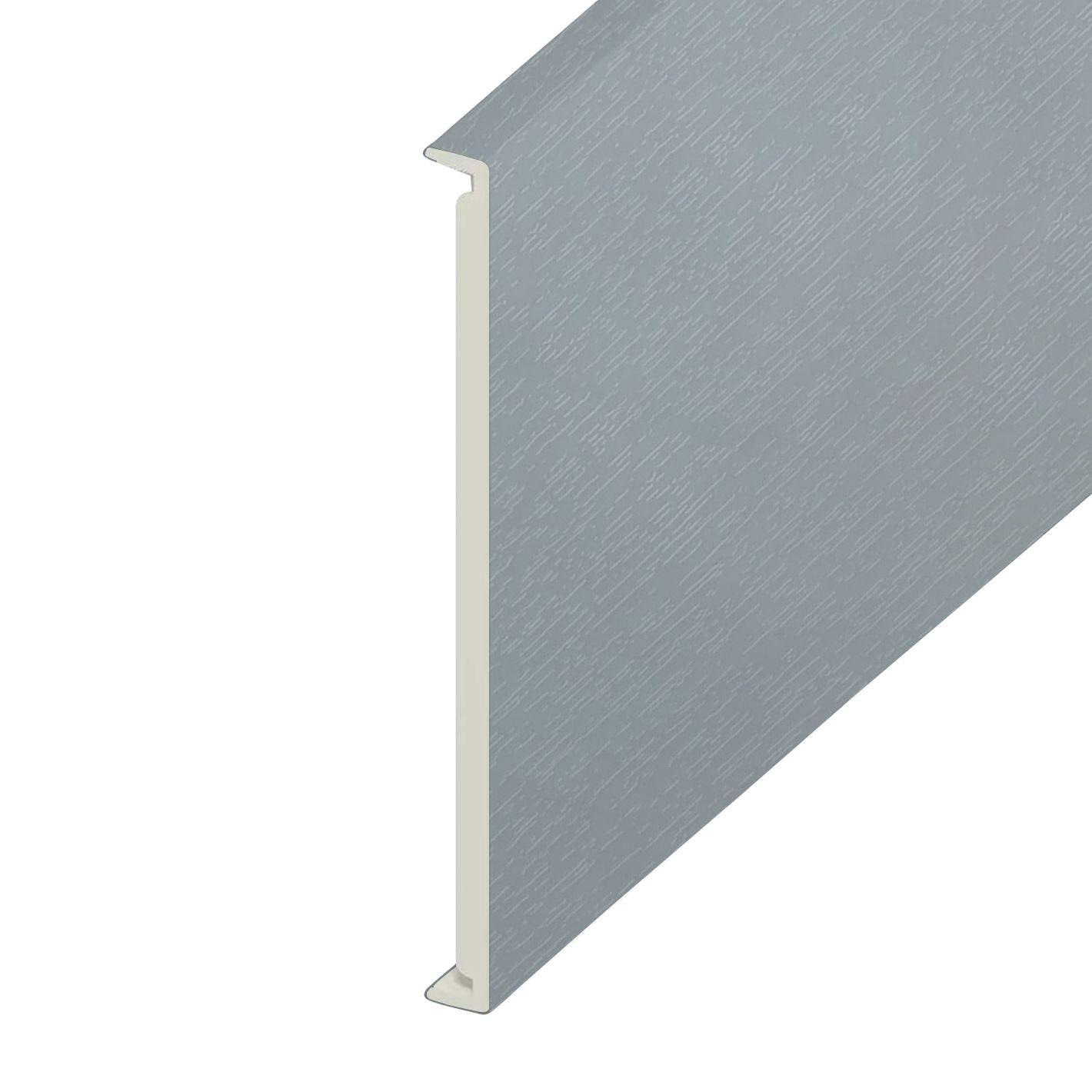 404mm x 16mm Square Fascia x 5m Moondust Grey