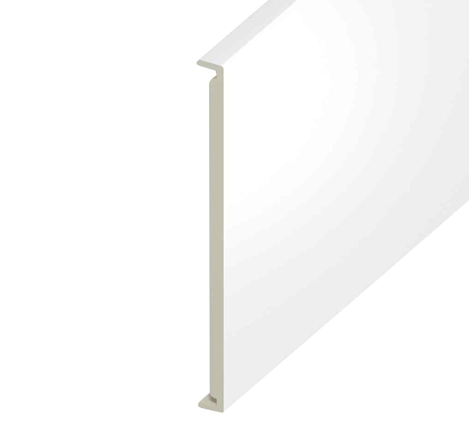 404mm x 16mm Square Fascia x 1.25m White