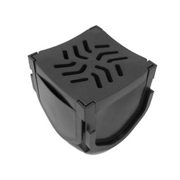 Storm Drain Plus Quad Connector Black Grate