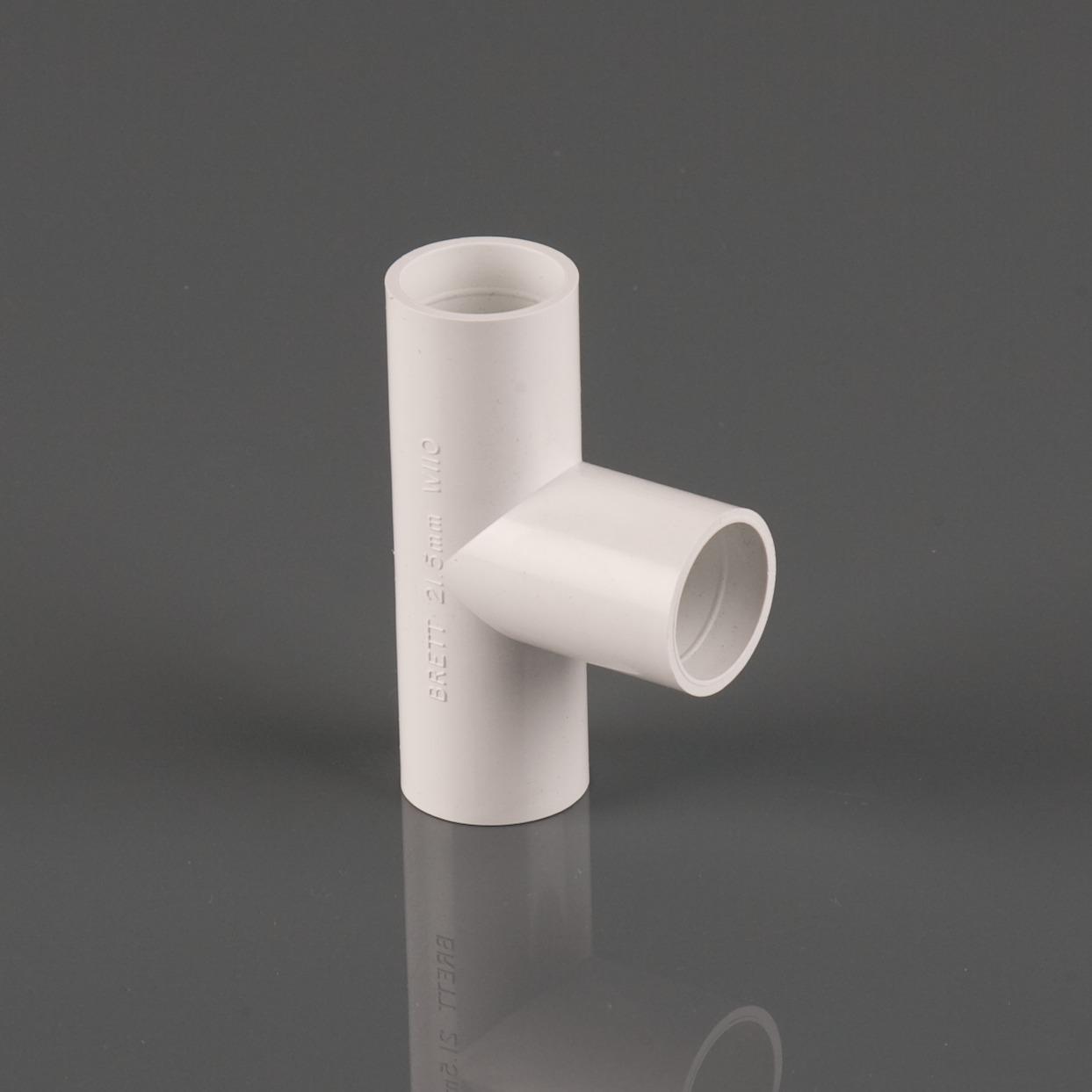 21.5mm x 90° Overflow Tee White