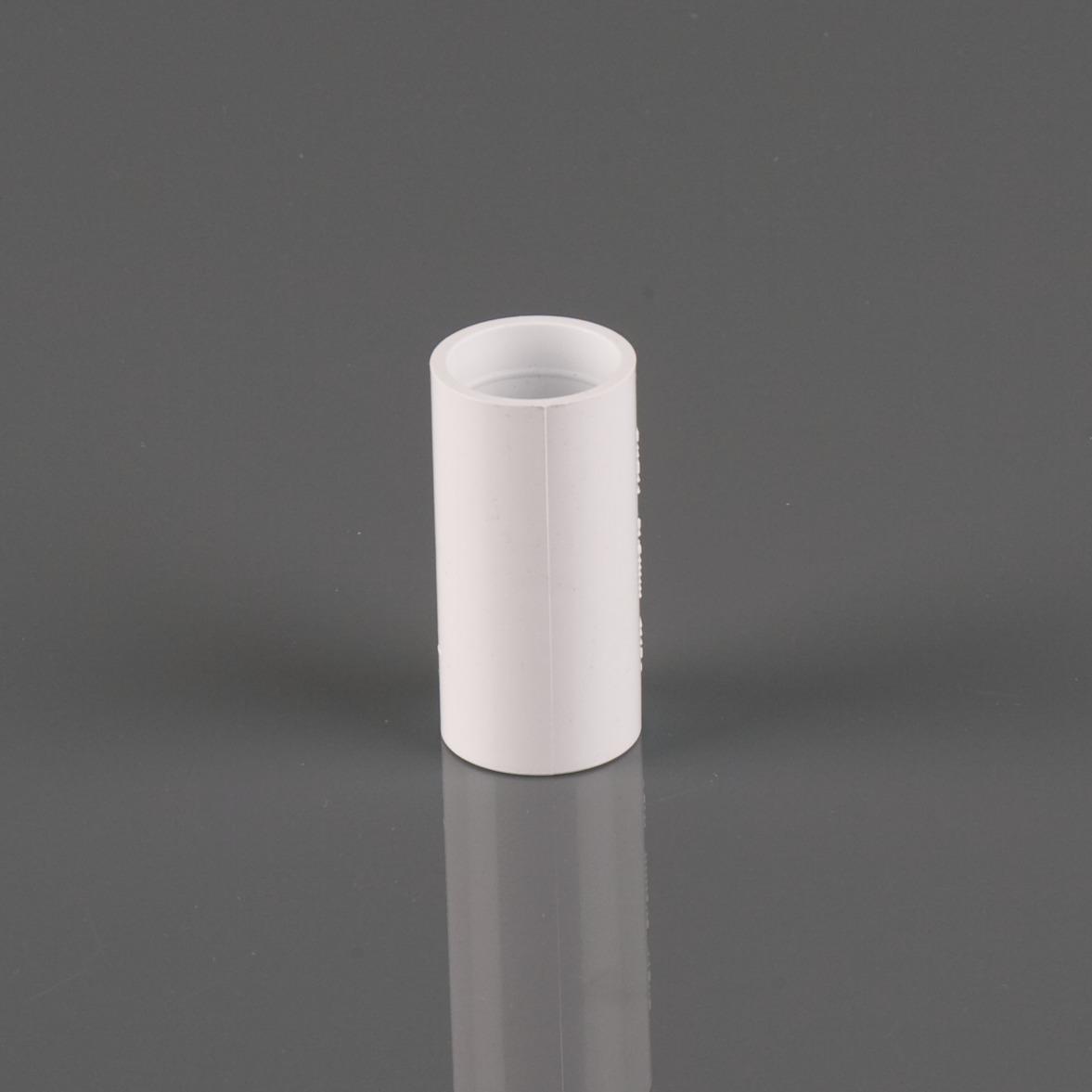 21.5mm Overflow Straight Connector White
