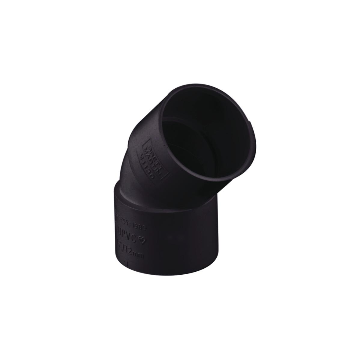 40mm x 135° Mupvc Solvent Obtuse Bend Black