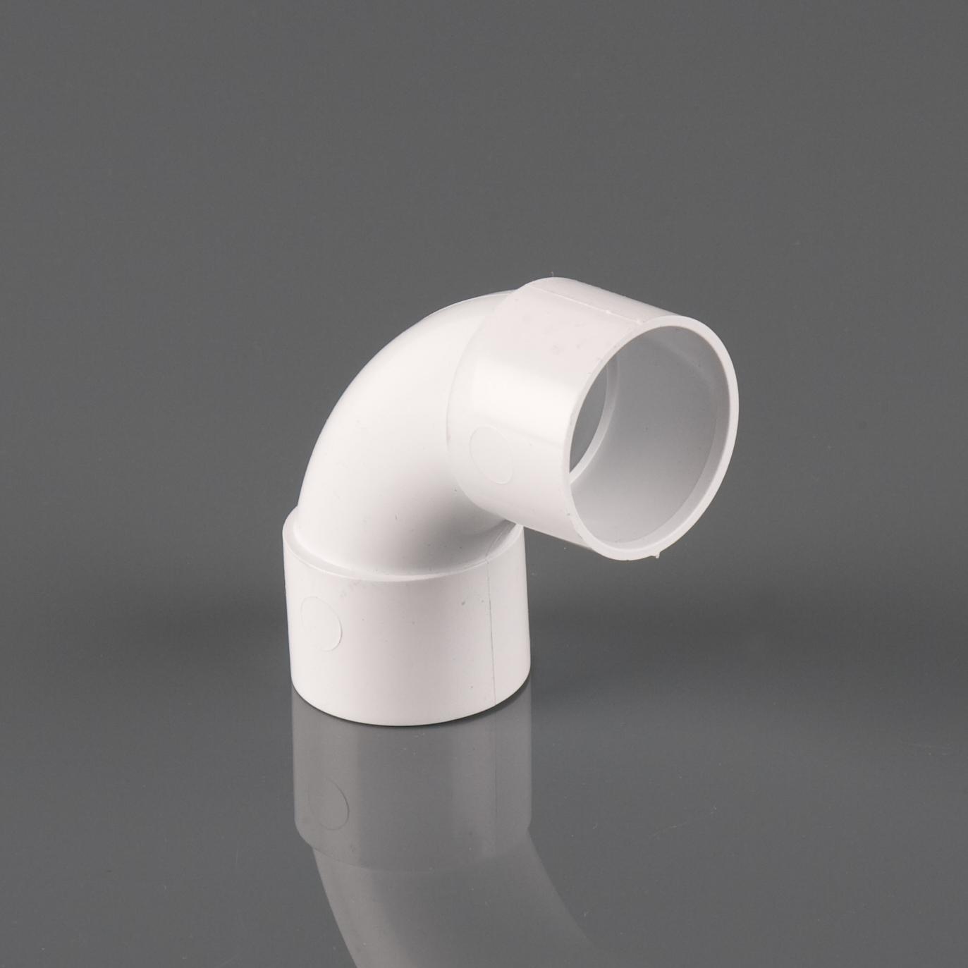 40mm x 92.5° Mupvc Solvent Swept Bend White