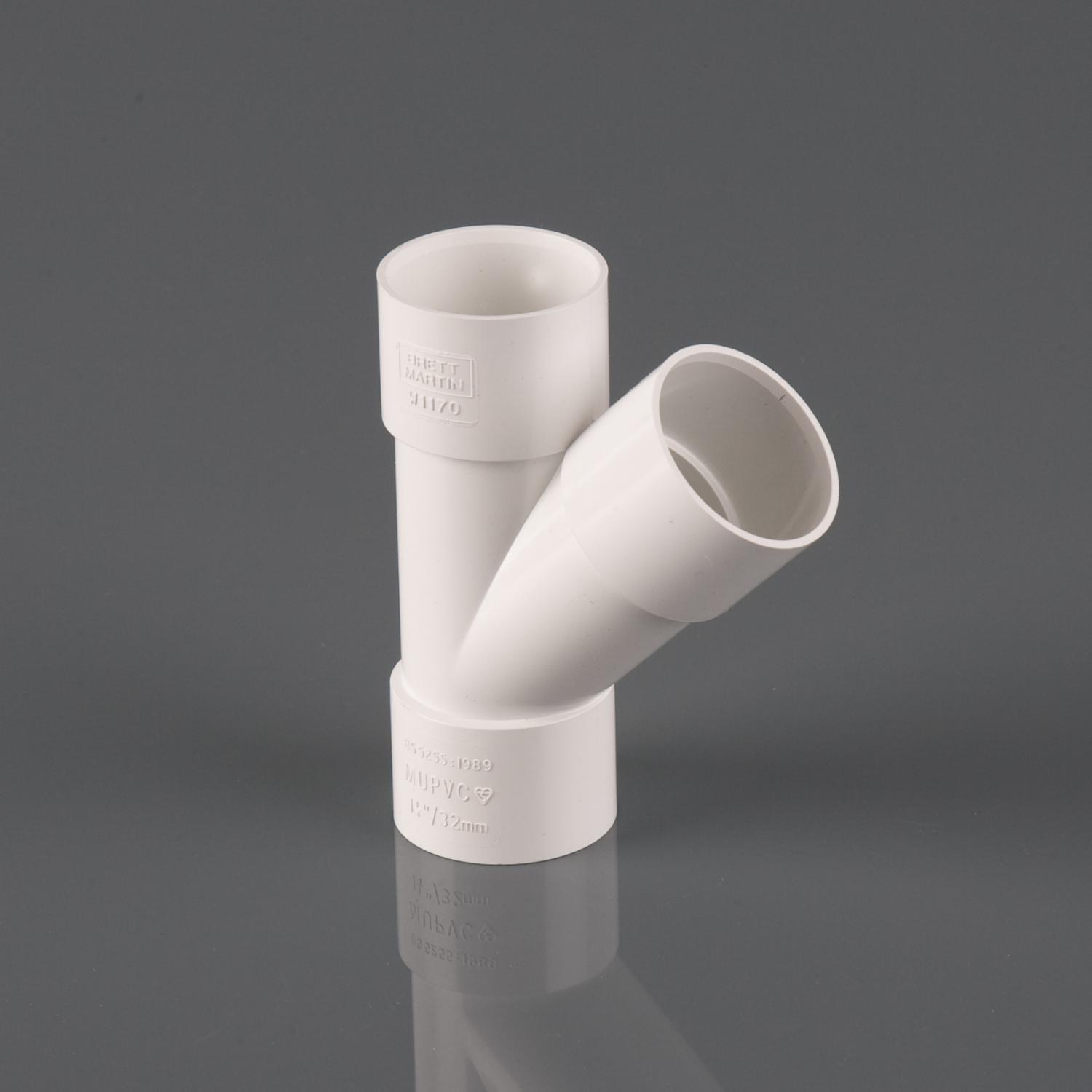 40mm x 135° Mupvc Solvent Branch White