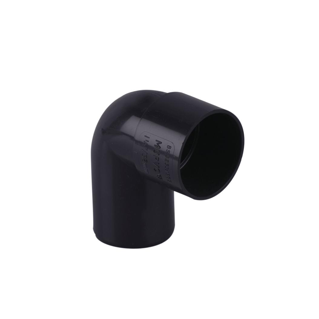 50mm x 90° Mupvc Solvent Conversion Bend Black