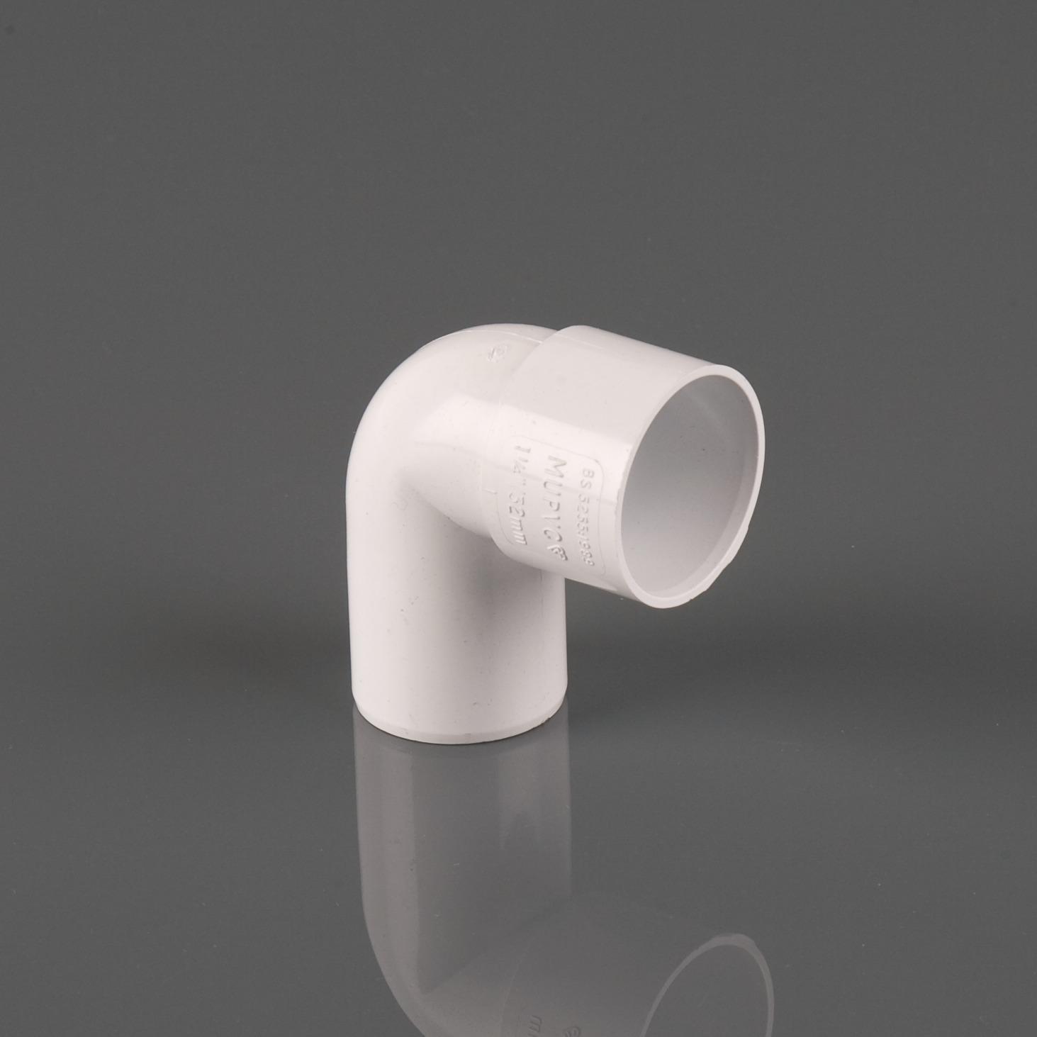 50mm x 90° Mupvc Solvent Conversion Bend White