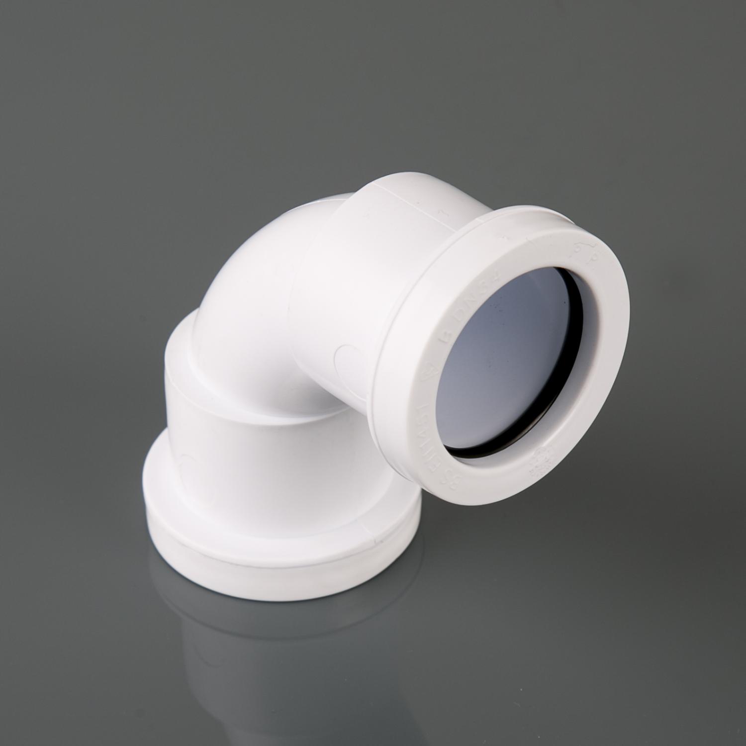 32mm x 92.5° Push Fit Swept Bend White