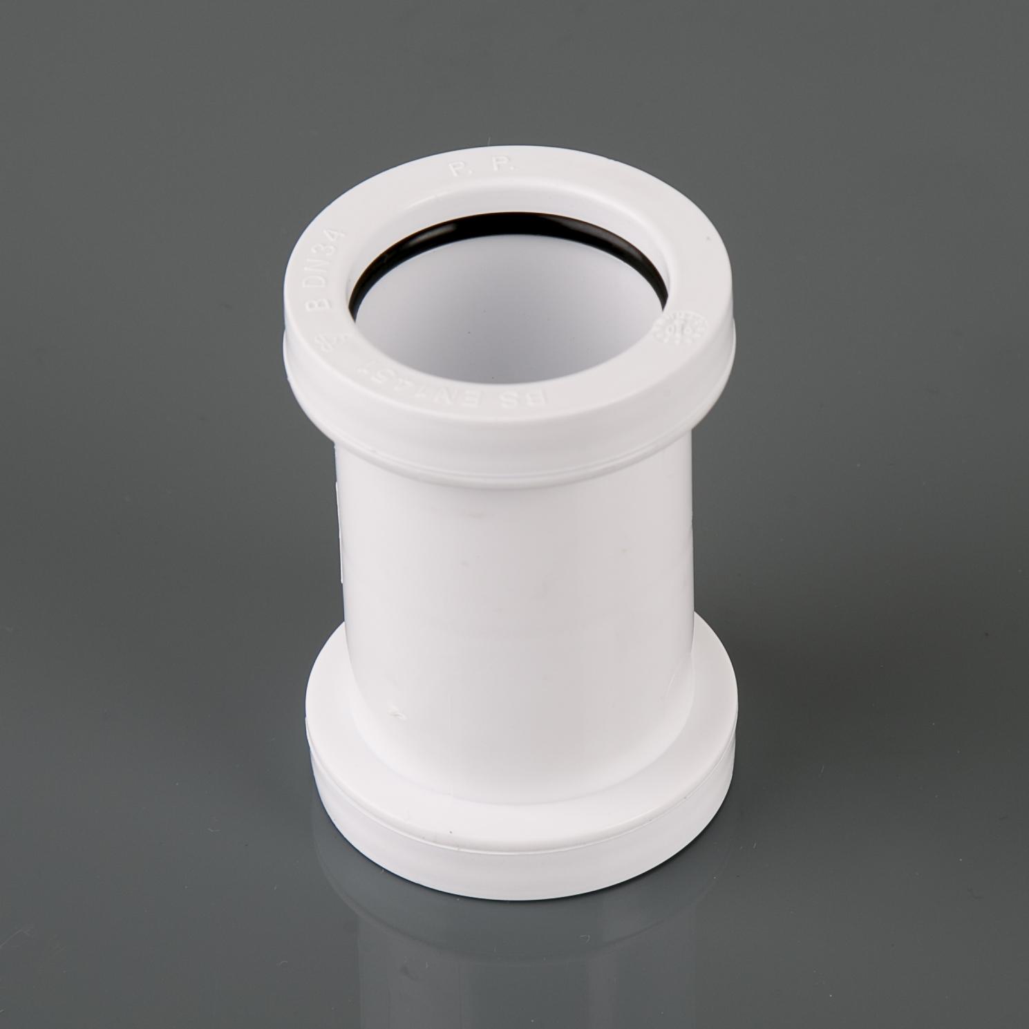 32mm Push Fit Straight Connector White