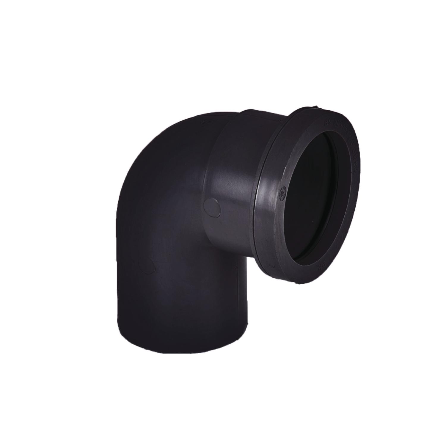 32mm x 90° Push Fit Conversion Bend Black