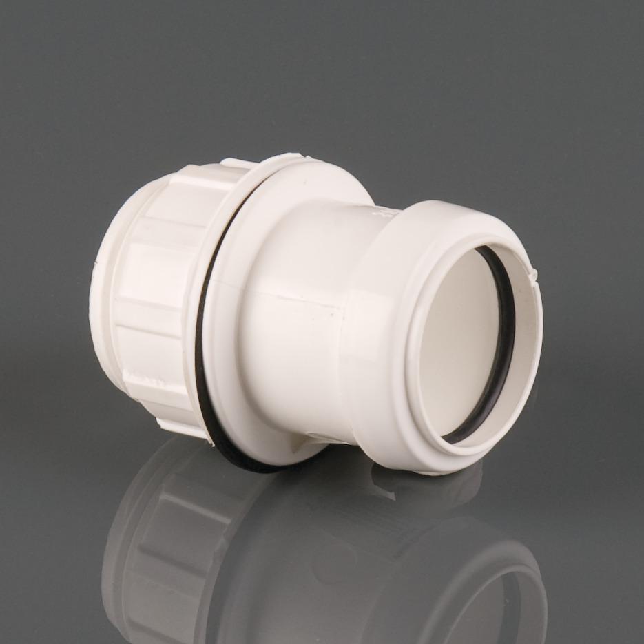 40mm Straight Tank Connector White
