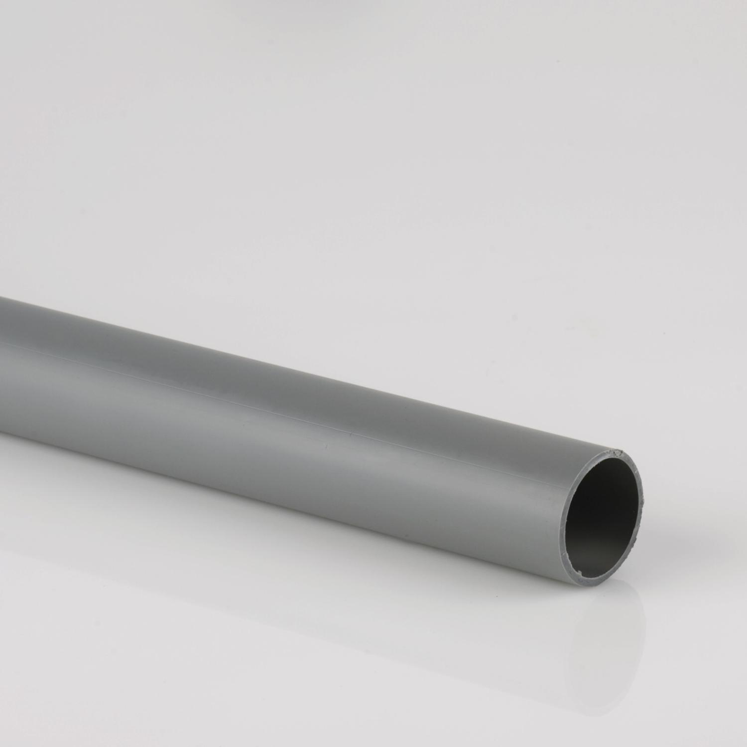 50mm x 3m Push Fit Waste Pipe Grey