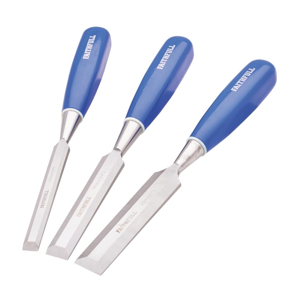 3 Piece Blue Chisel Set