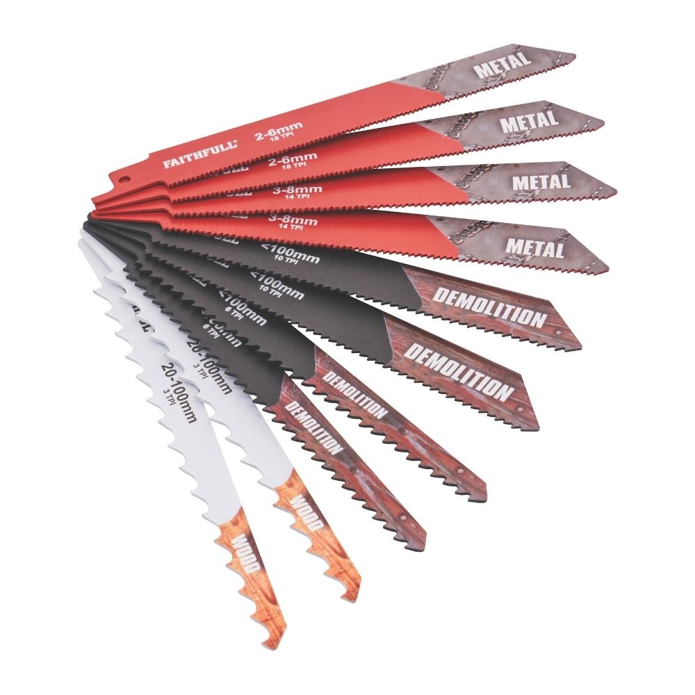10 Piece Sabre Saw Blade Set
