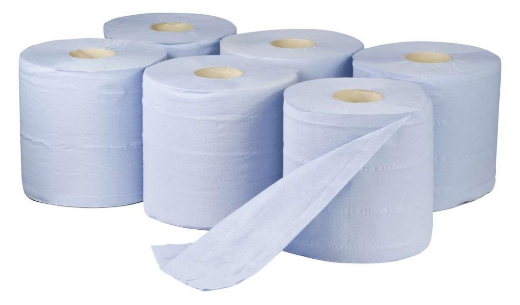 Blue Centre feed Roll 2ply 150mm x 170mm 1x6 Case