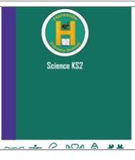 Hareside A4 Exercise Book 8MM Lined Faint 64 Pages Science KS2 Colour Print Laminated