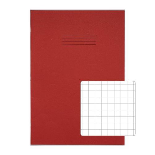 A4+ Rhino Oversized Exercise Book 80 Pages Red 10mm Squared PK50