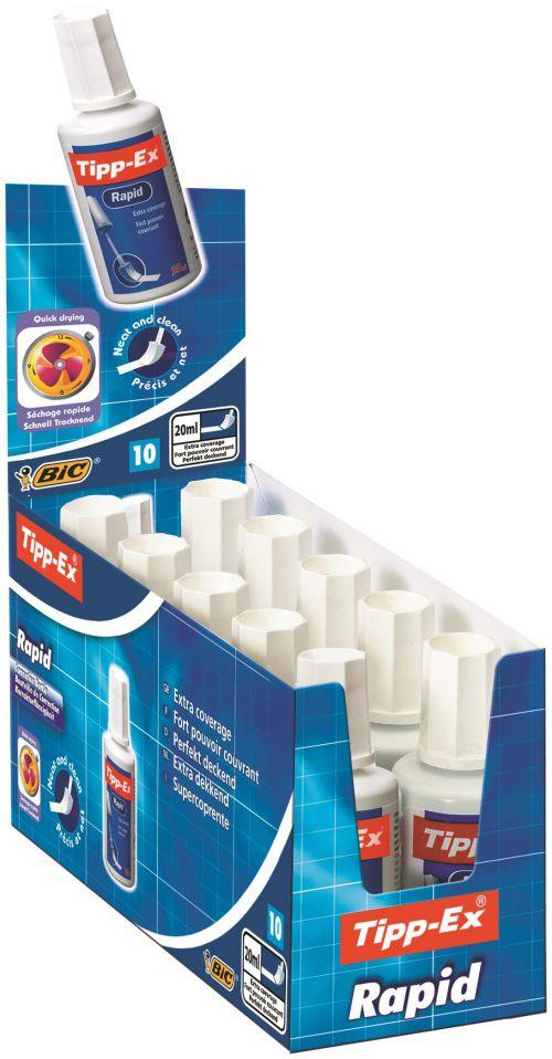 Tipp-Ex Rapid Correction Fluid 20ml Bottle White Box of 10