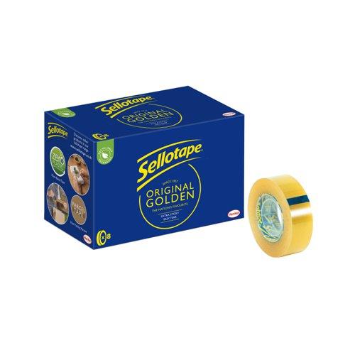 Sellotape Original Golden Tape 18mm X 33m  Box of 8