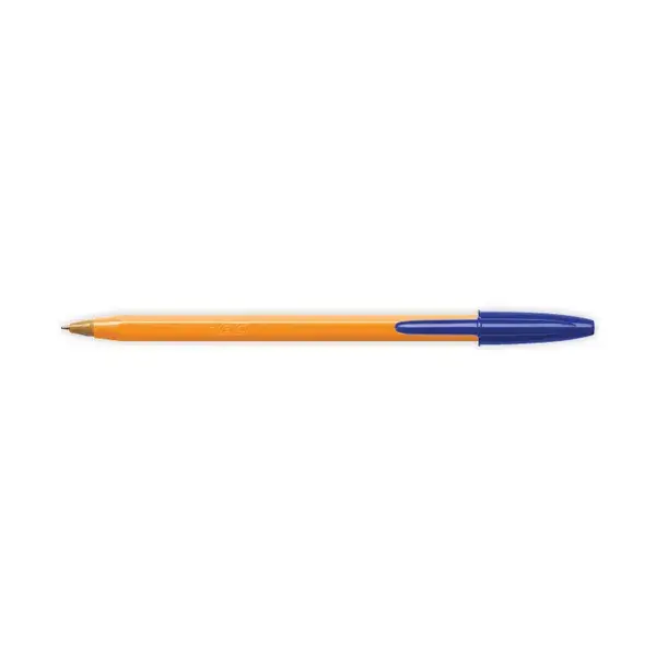 Bic Orange Ballpoint Fine Tip Pen 0.8mm Tip 0.30mm Line Blue