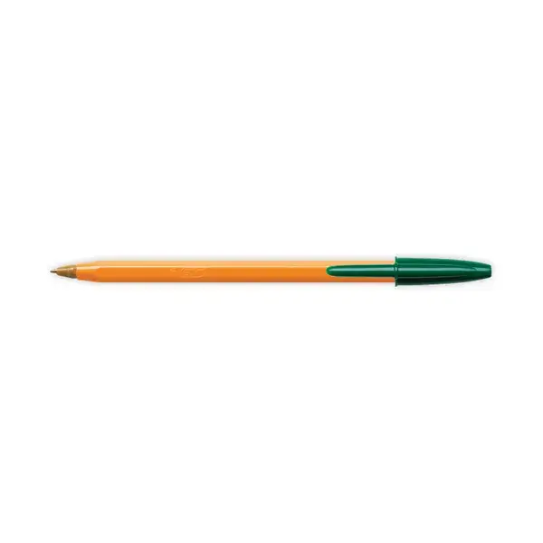 Bic Orange Ballpoint Fine Tip Pen 0.8mm Tip 0.30mm Line Green