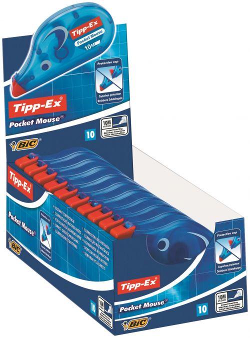 Tipp-Ex Pocket Mouse Correction Tape Roller 4.2mmx10m White  Box of 10