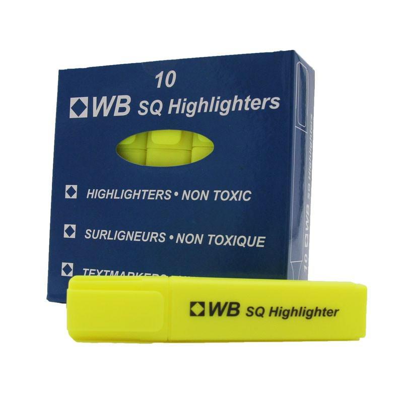 Highlighter Yellow Chisel Tip Box of 10