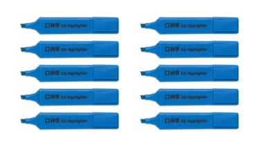 Highlihter Blue Chisel Tip Box of 10