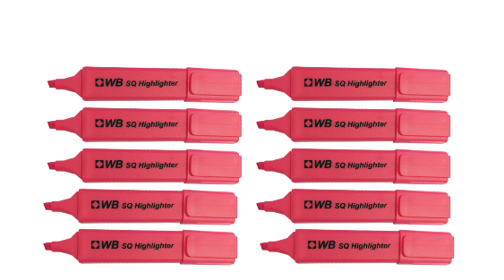 Highlighter Pink Chisel Tip Box of 10