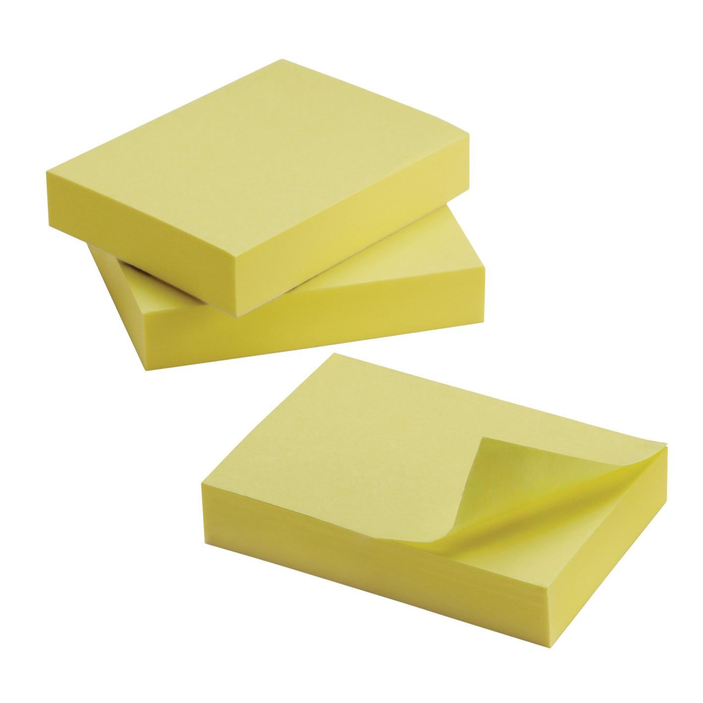 Repositional Notes Yellow 1.5x2 (38x50mm) 12pk