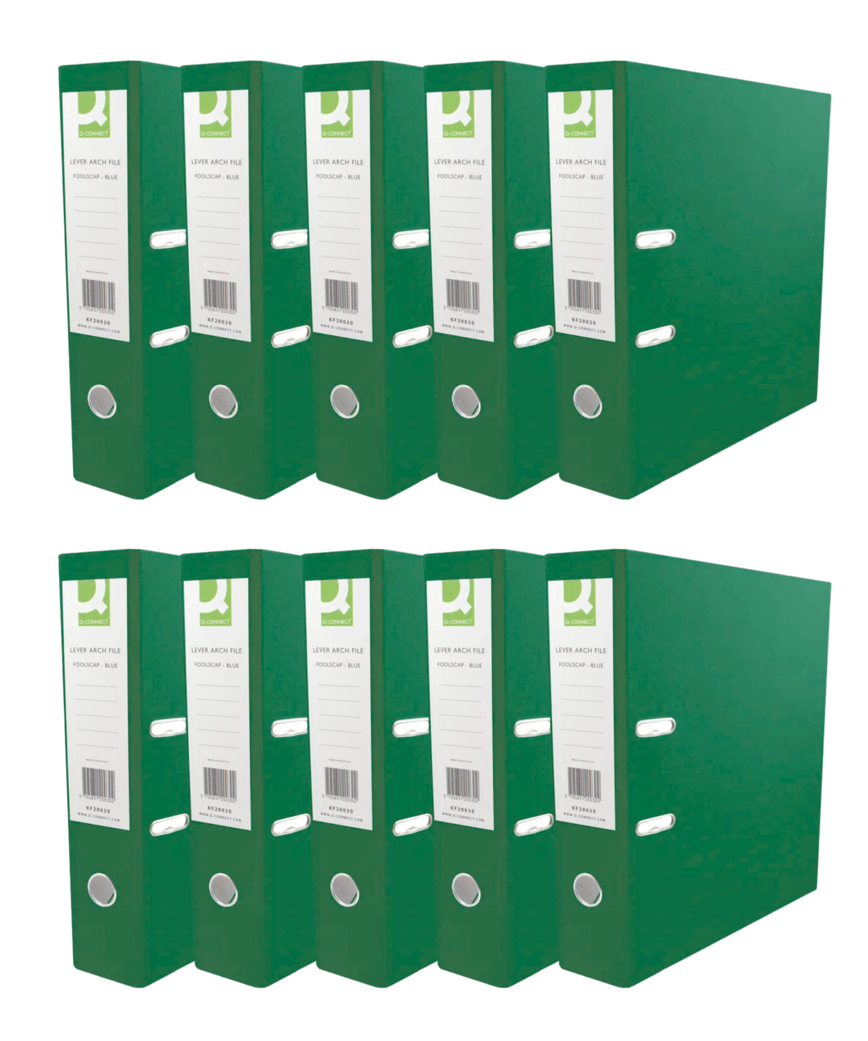 Lever Arch File A4 Green Box of 10