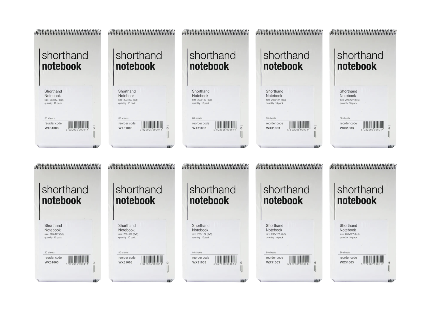 Shorthand Notebook 160 Pages Pack of 10