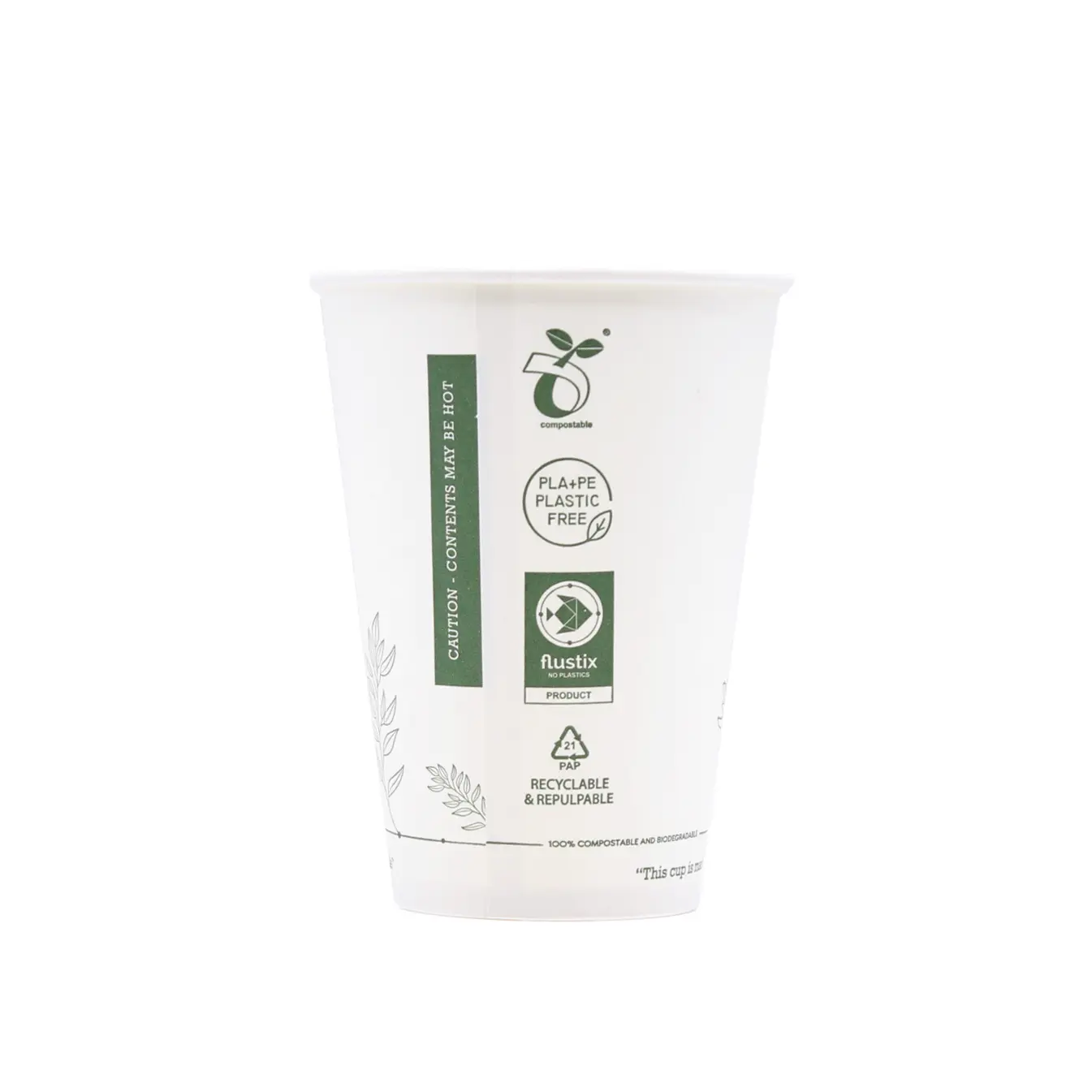 7oz White Greenspirit Aqeous SW Paper Vending Cup Pk100