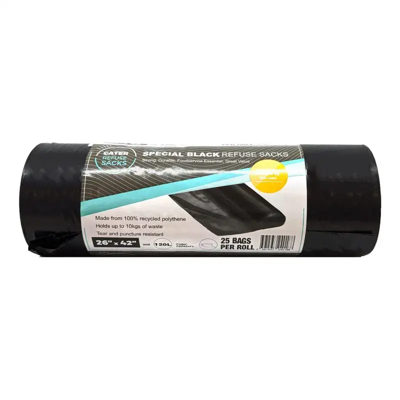 Black Refuse Sacks 26x42 (200)