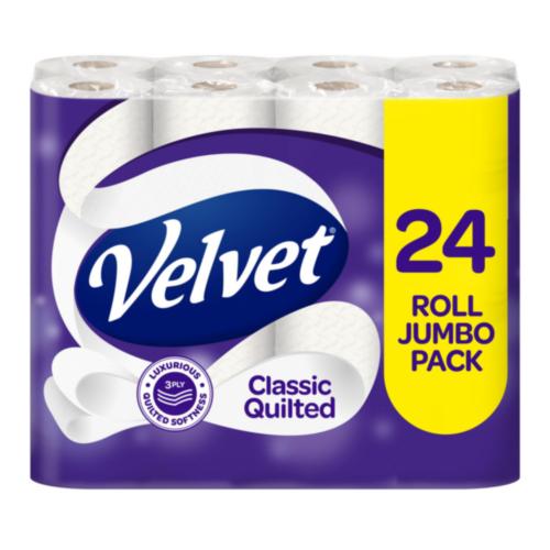 Velvet Classic Quilted Toilet Roll Pk24