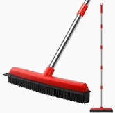 Long Handle Rubber Broom with Squeegee