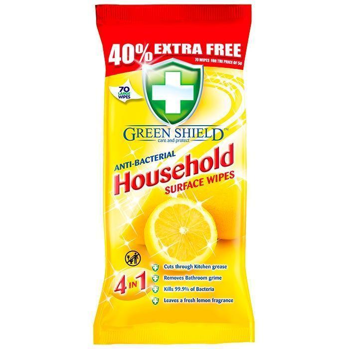 Green Shield Antibacterial Surface Wipes (70)
